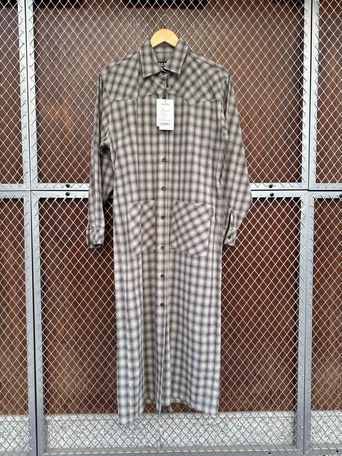 스컬프터 체크 웨스턴 셔츠 롱 원피스 새상품 S 상품이미지7