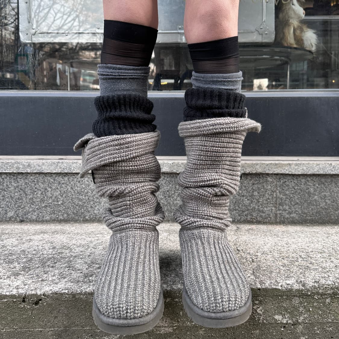 00s 그레이 니트 어그 카디 부츠 상품이미지4