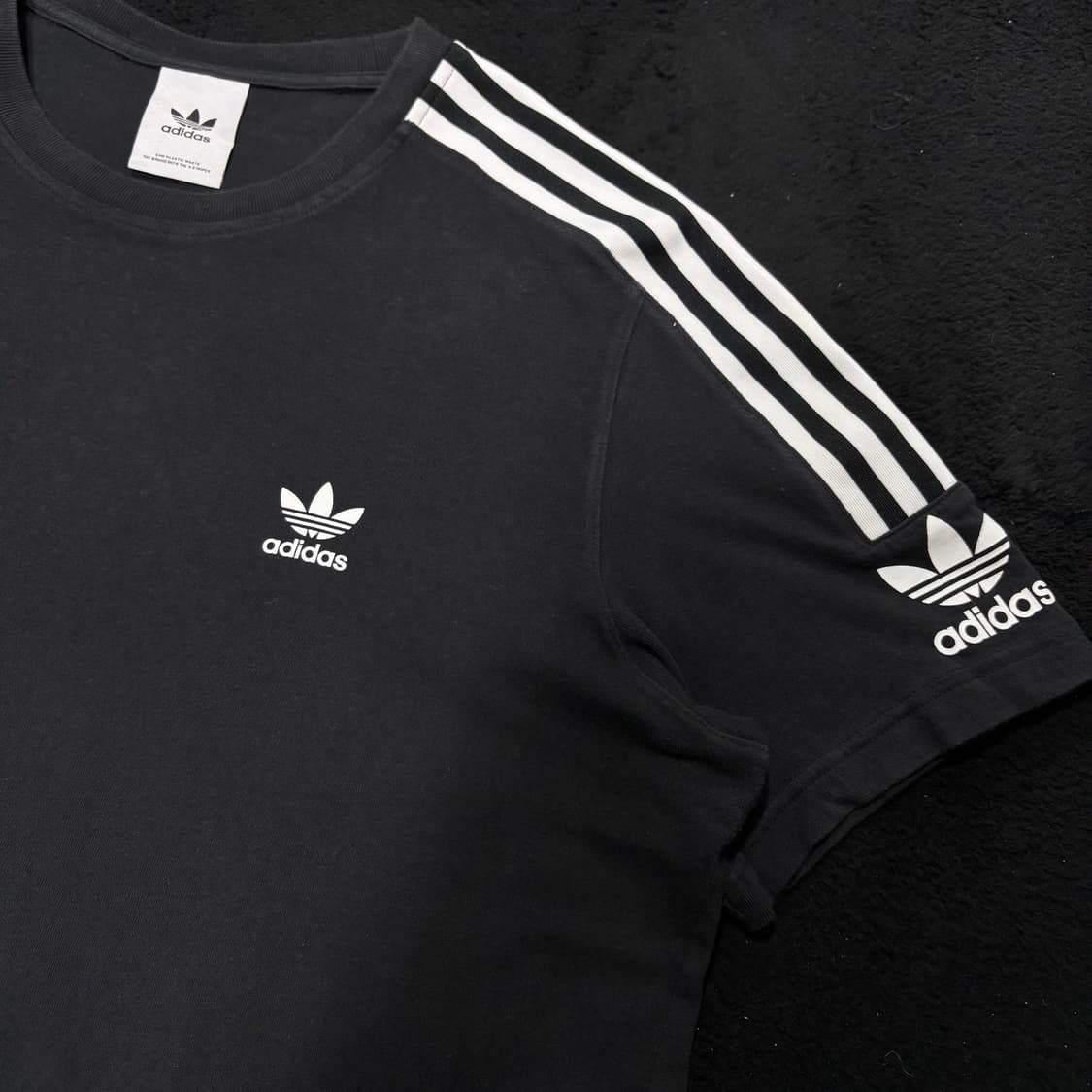 2XL 아디다스 블랙 삼선 반팔티 상품이미지3