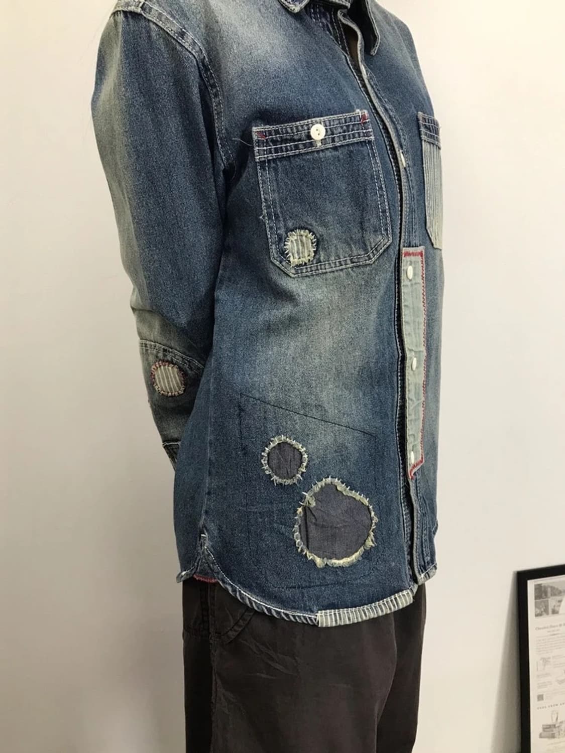 BONDS PEACE Patchwork Denim Shirt 상품이미지4