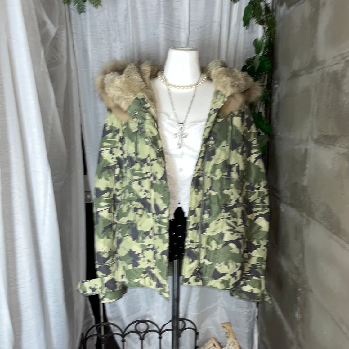 펑크 카모 인감퍼 패딩자켓 상품이미지3