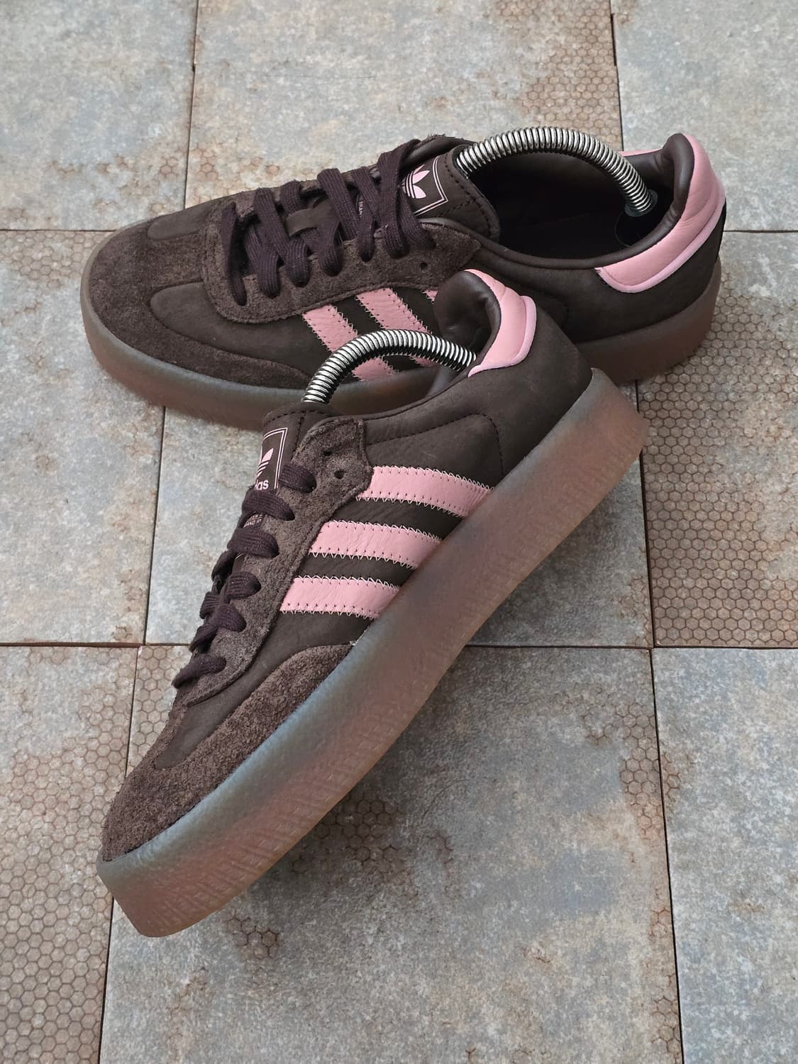 (240)아디다스 삼바 브라운 핑크 상품이미지5