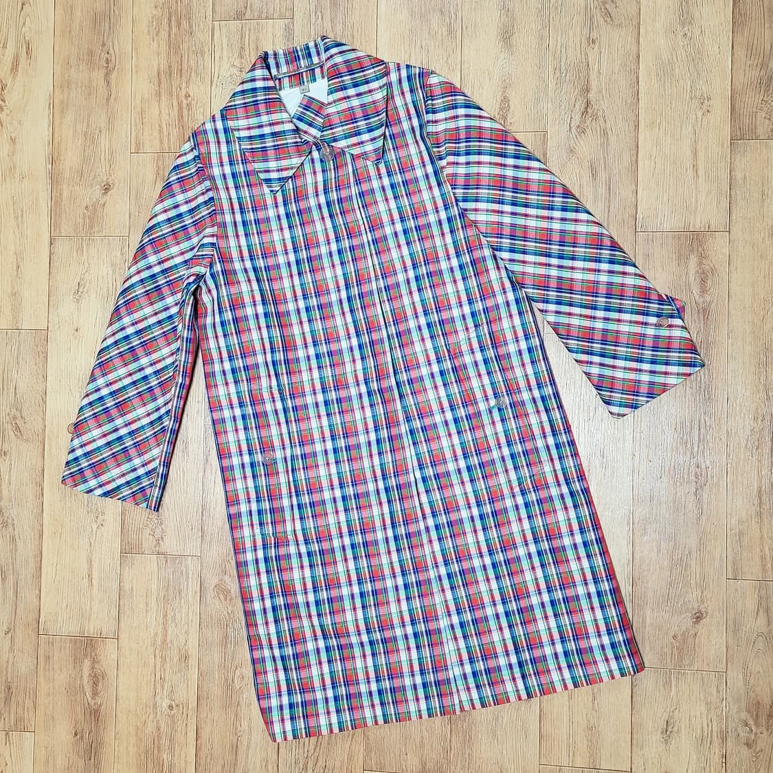 버버리(Burberry) 마이크로체크 실크블렌드 카코트 55-66 상품이미지4