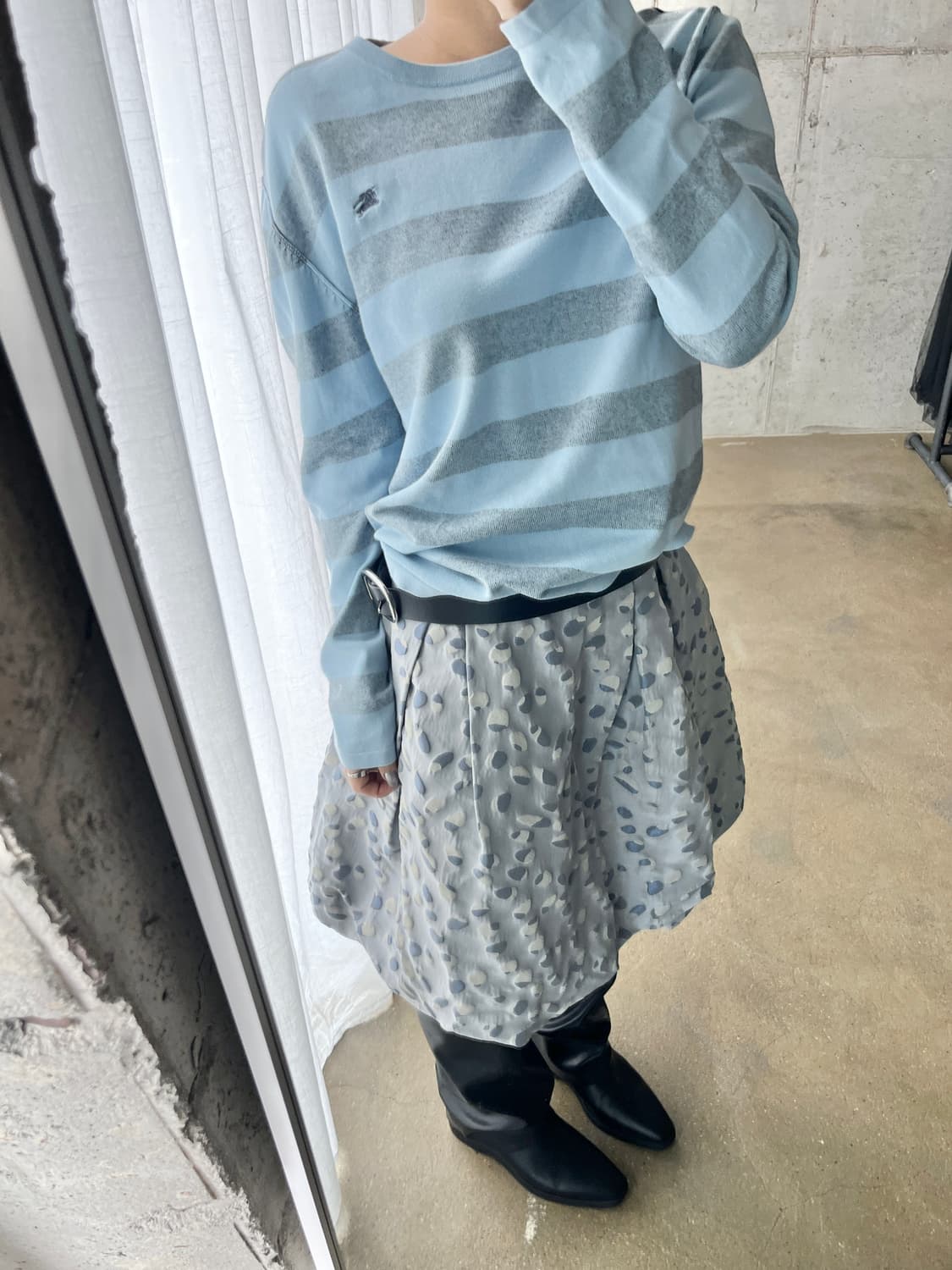 Burberry 버버리 로고 스트라이프 스웨터 블루 상품이미지6