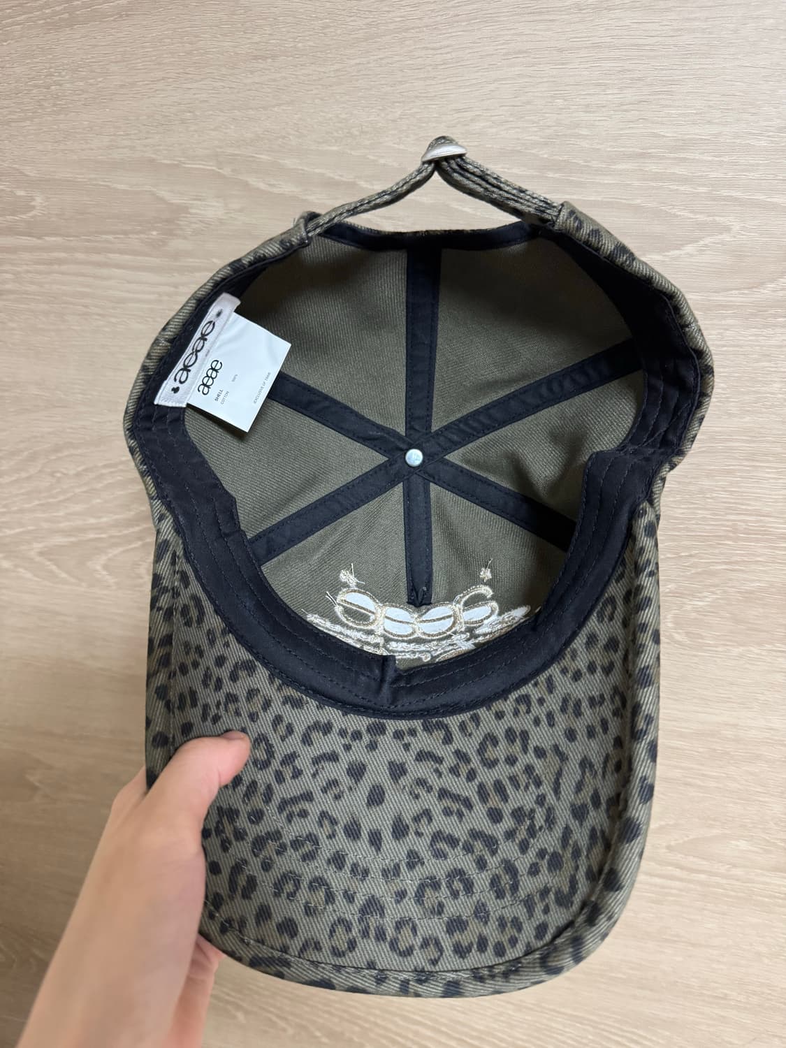 aeae 에이이에이이 레오파드 모자 캡 카키 상품이미지4