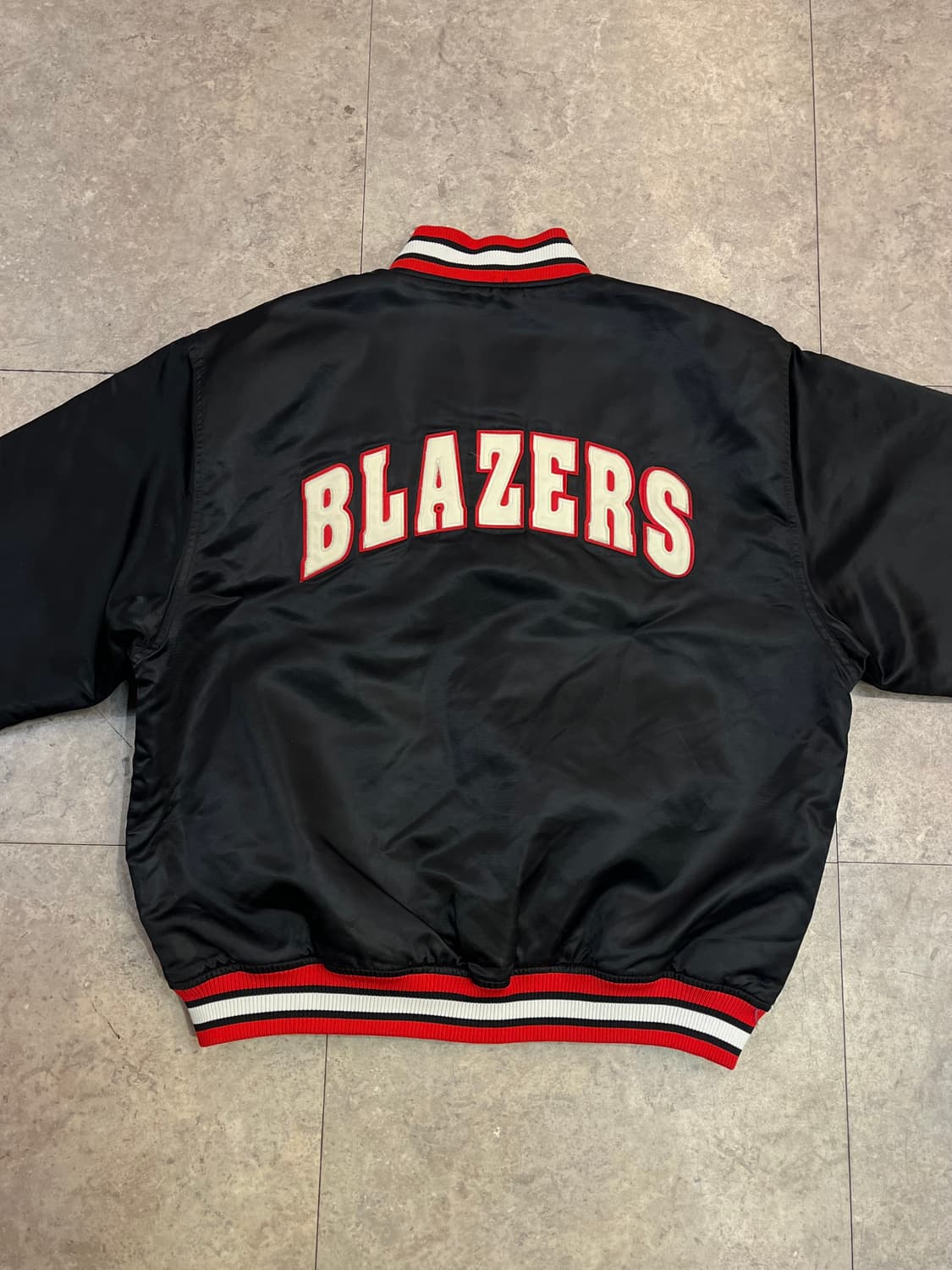 퓨마 NBA 포틀랜드 새틴 바시티 자켓 블랙 L #csz2303 상품이미지7