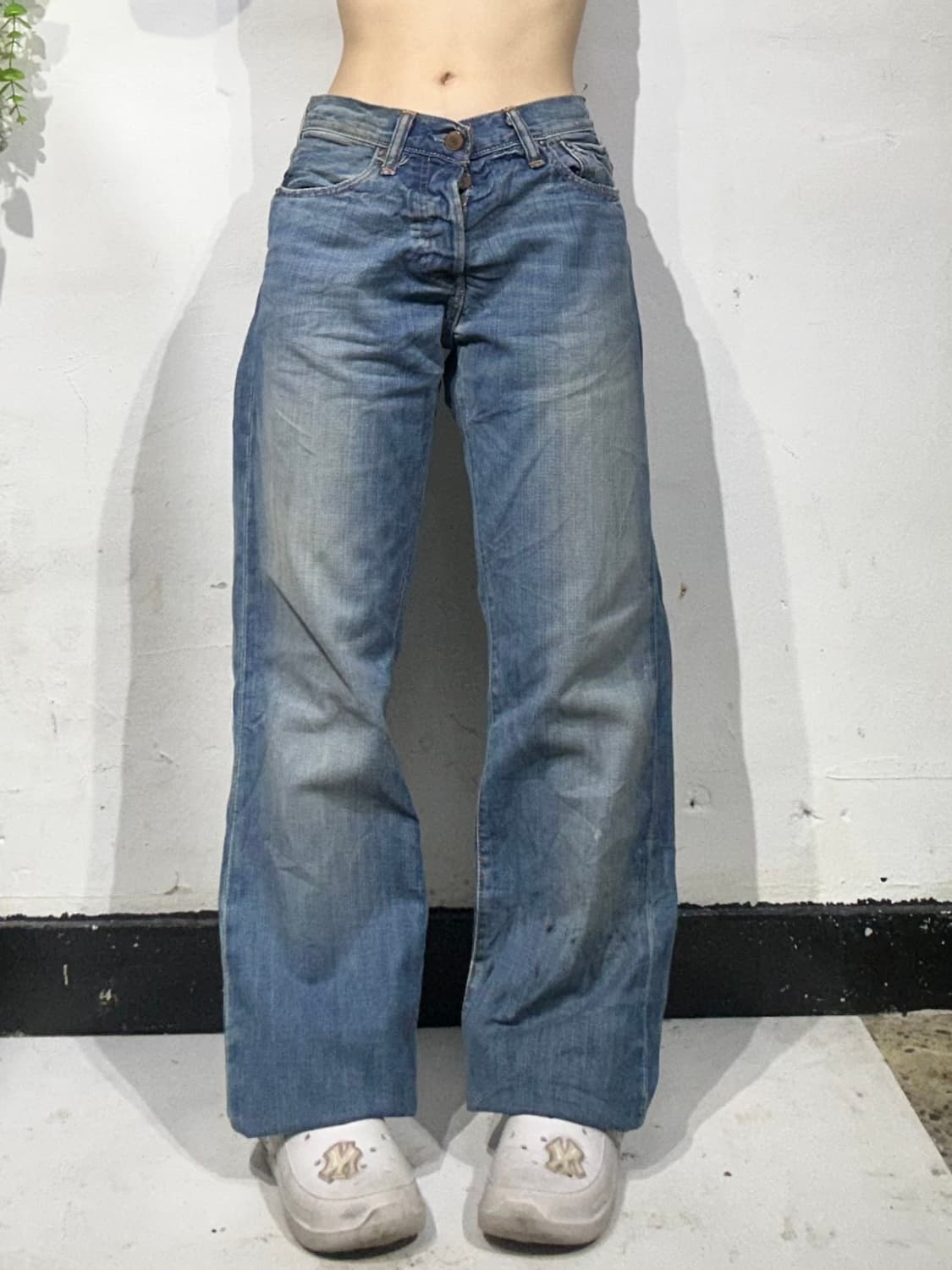 90s 아베크롬비 연청 와이드 데님 팬츠 청바지  상품이미지2