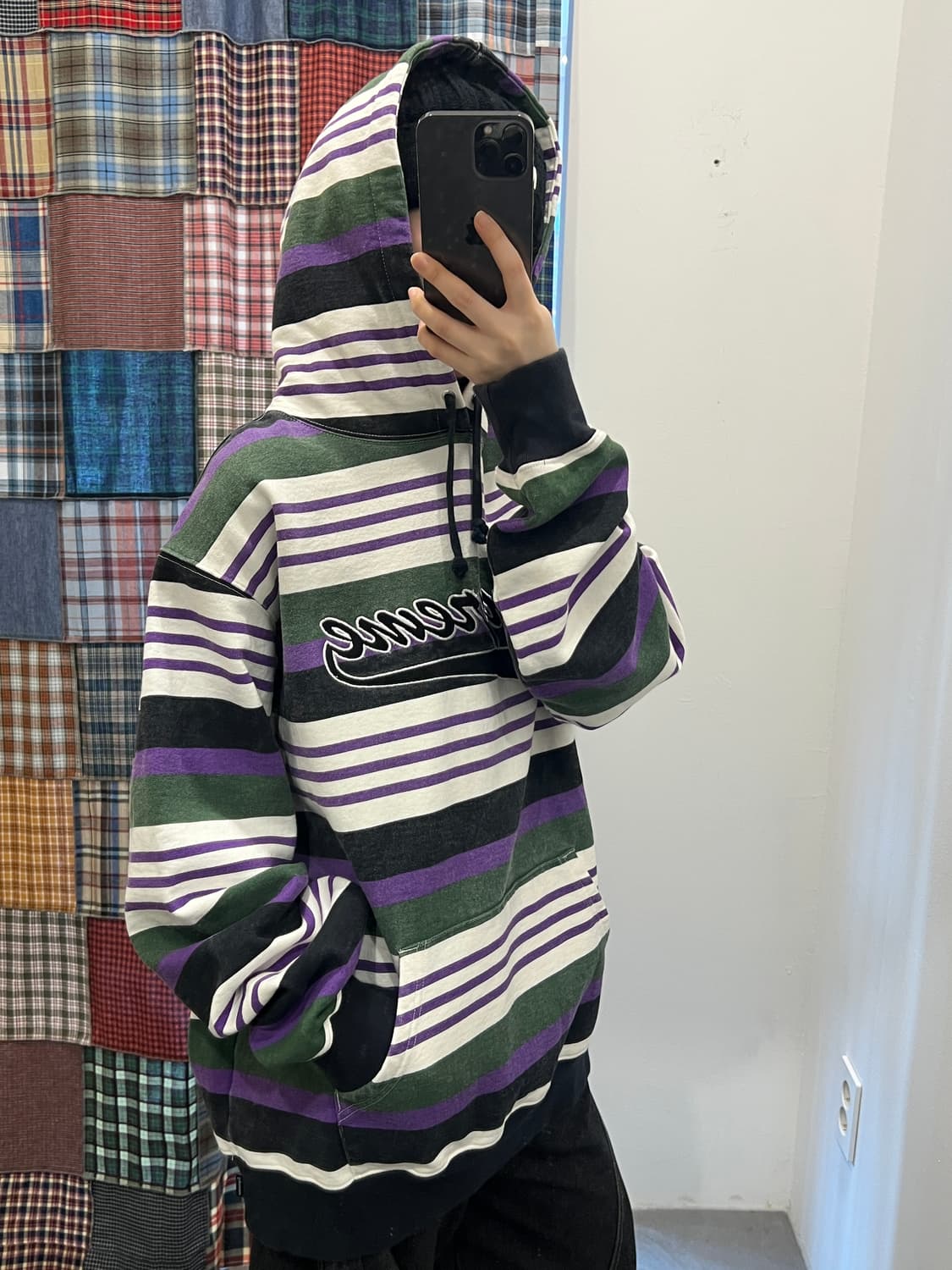 슈프림 스트라이프 후드티 상품이미지5