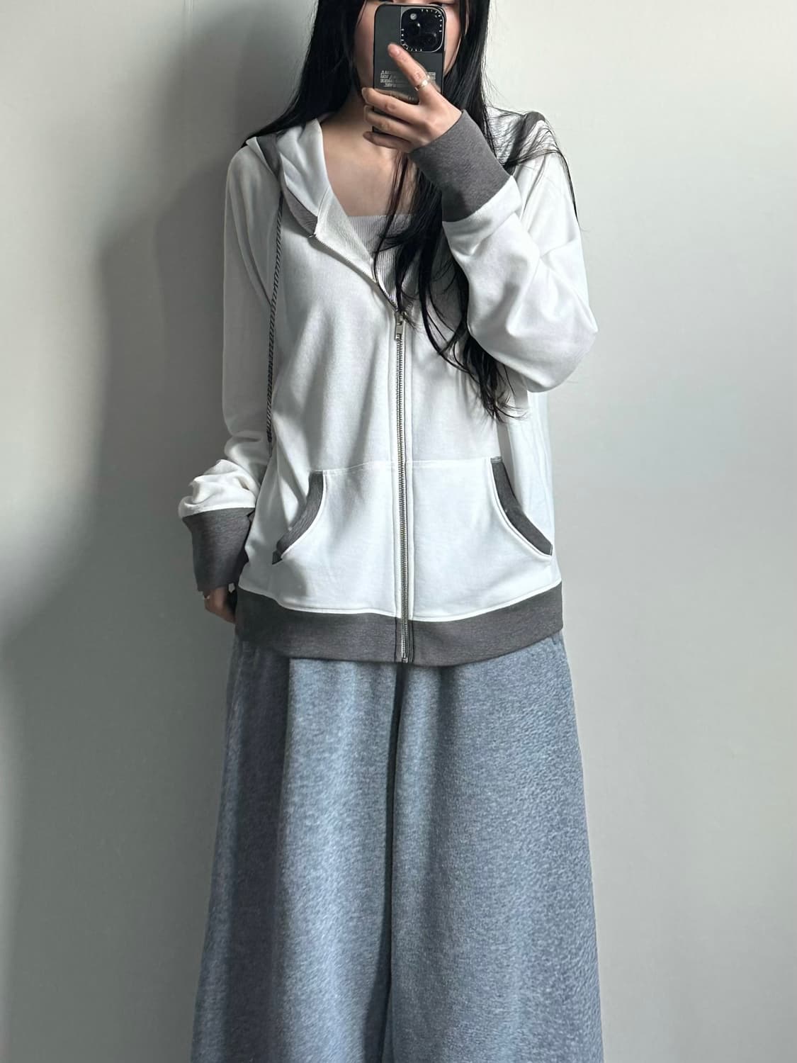 챔피온 화이트 링거 후드집업 상품이미지1