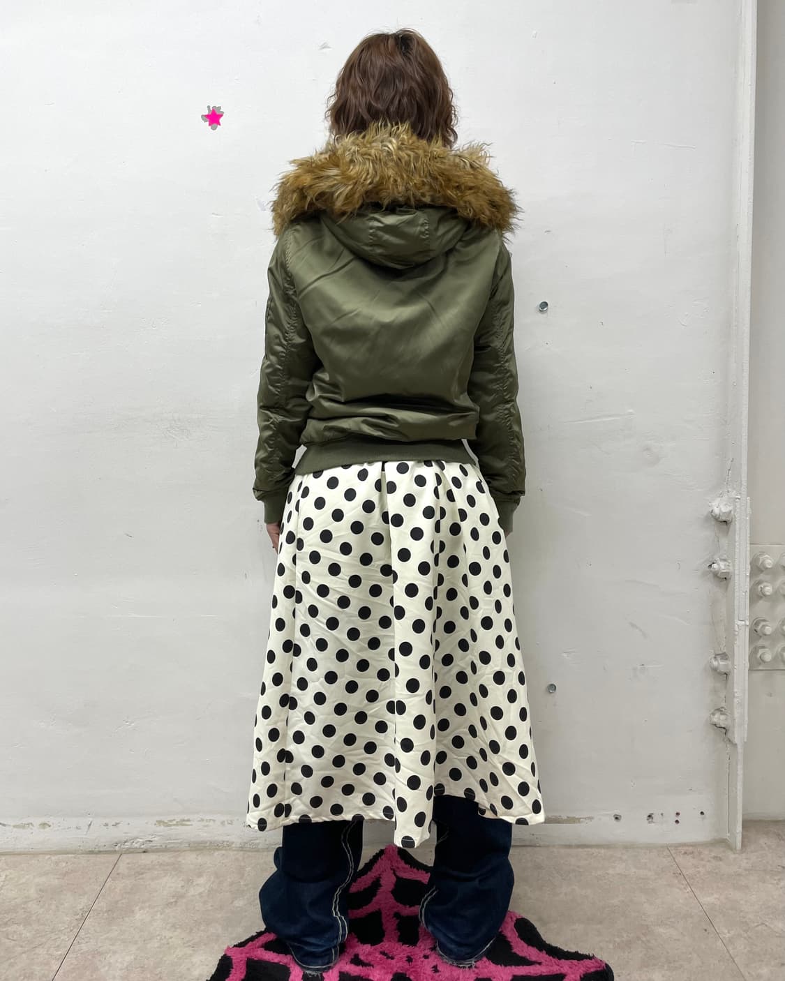 Glossy khaki big hoodie padded jacket  상품이미지6