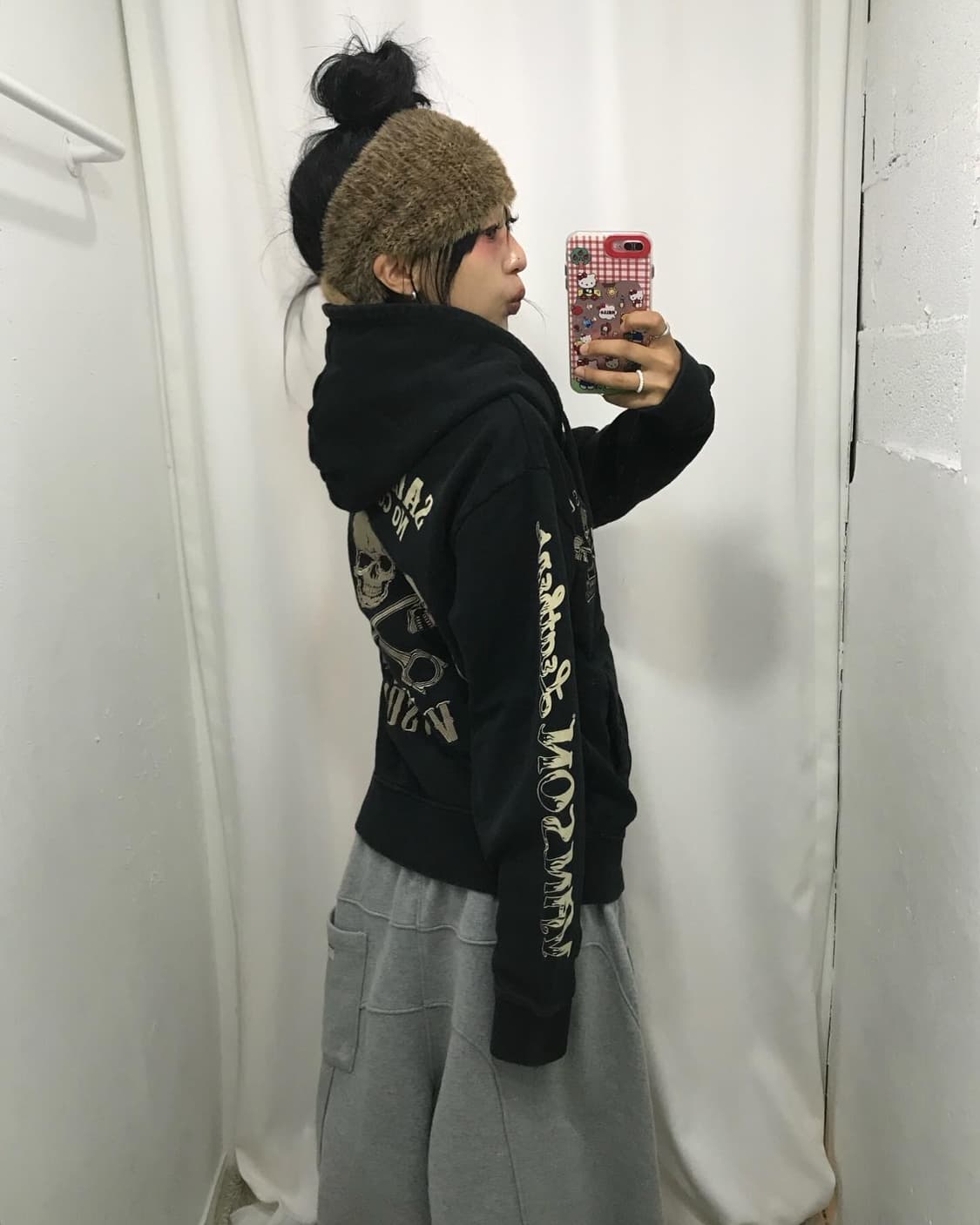 Vanson Embroidery Skull Hood Zip-Up 상품이미지5