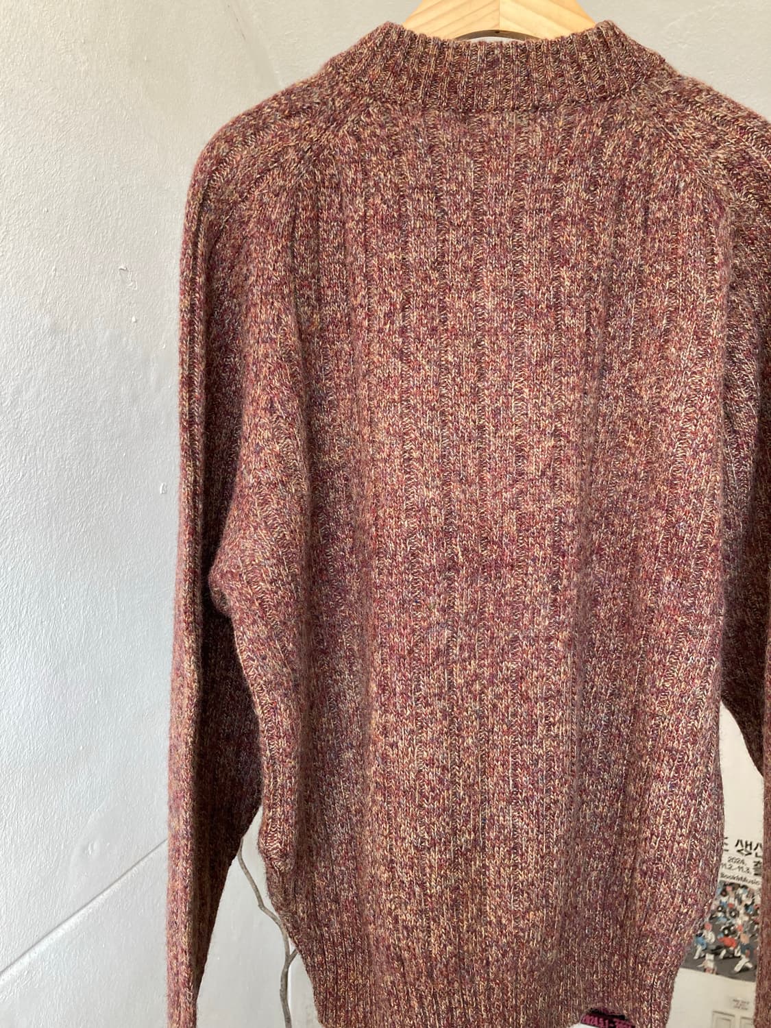 울 100% two단추 니트 상품이미지6