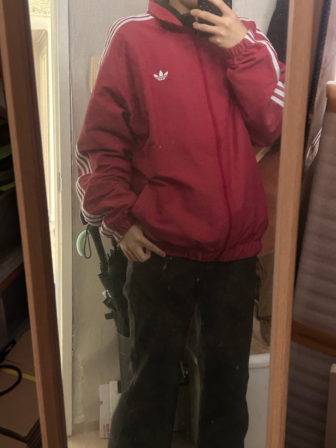 빈티지 아디다스 바람막이 (빨강) 상품이미지5