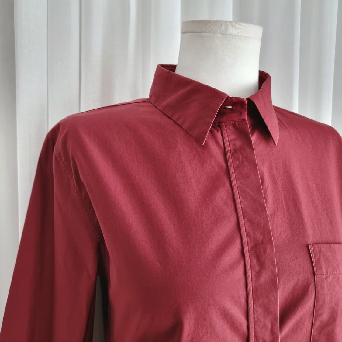 질샌더 셔츠원피스 롱셔츠 셔츠가디건 (55~날씬66/표기34) 상태최상 상품이미지4