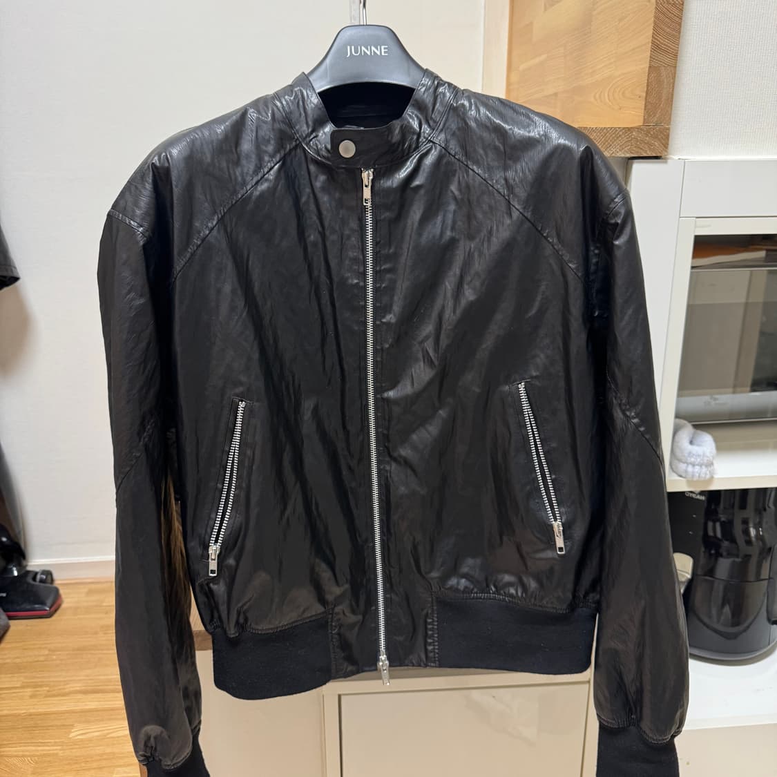 도프제이슨 패널드 스포티 레더자켓 M 상품이미지2