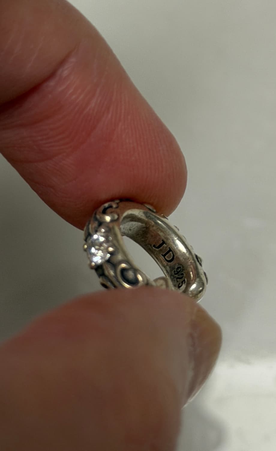 저스틴 데이비스  F.D.L. HOOP 피어스 실버 후프 귀걸이 상품이미지4