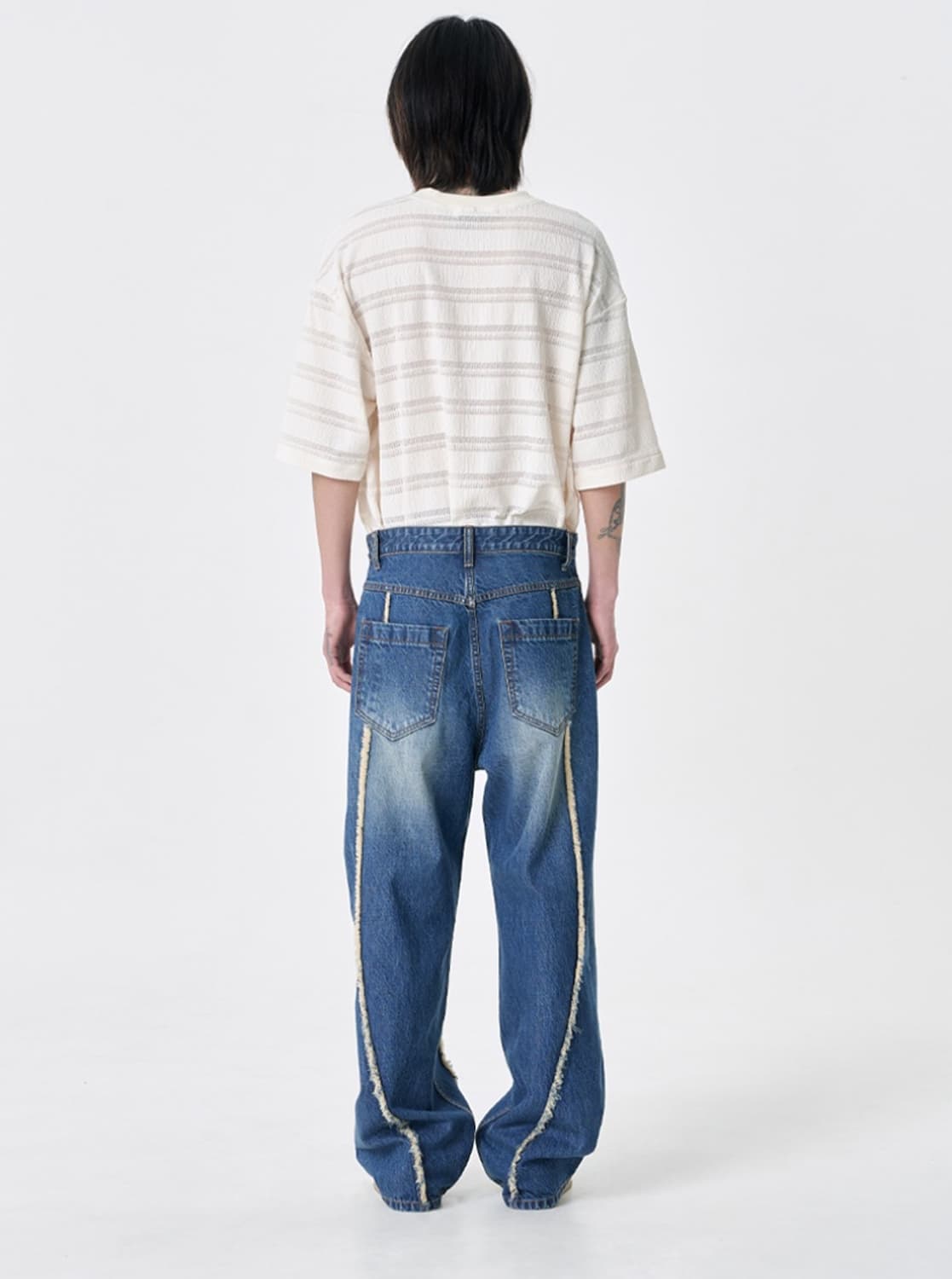 노운 wave cut denim pants 상품이미지6