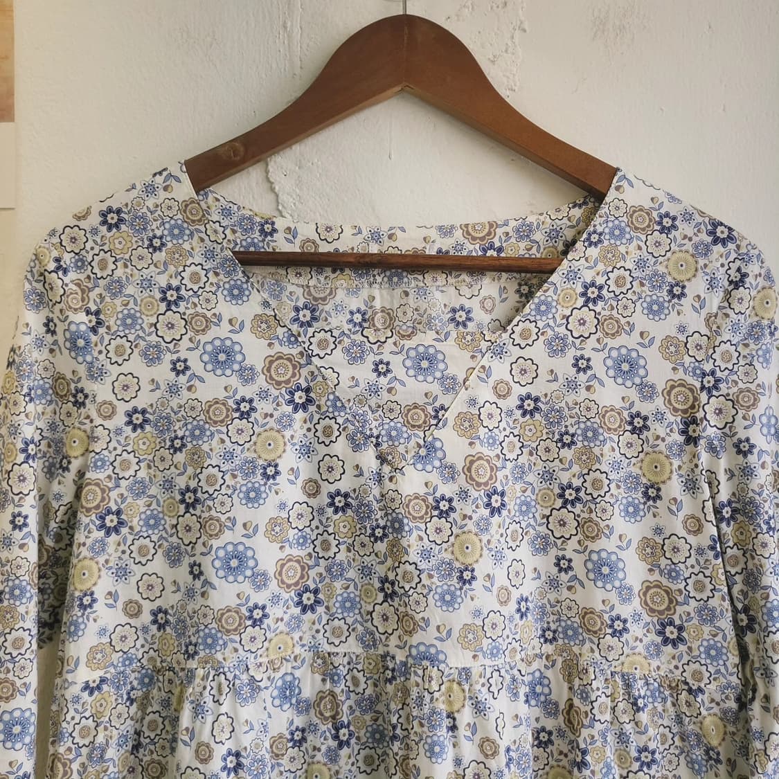 플라워패턴 면블라우스 상품이미지3