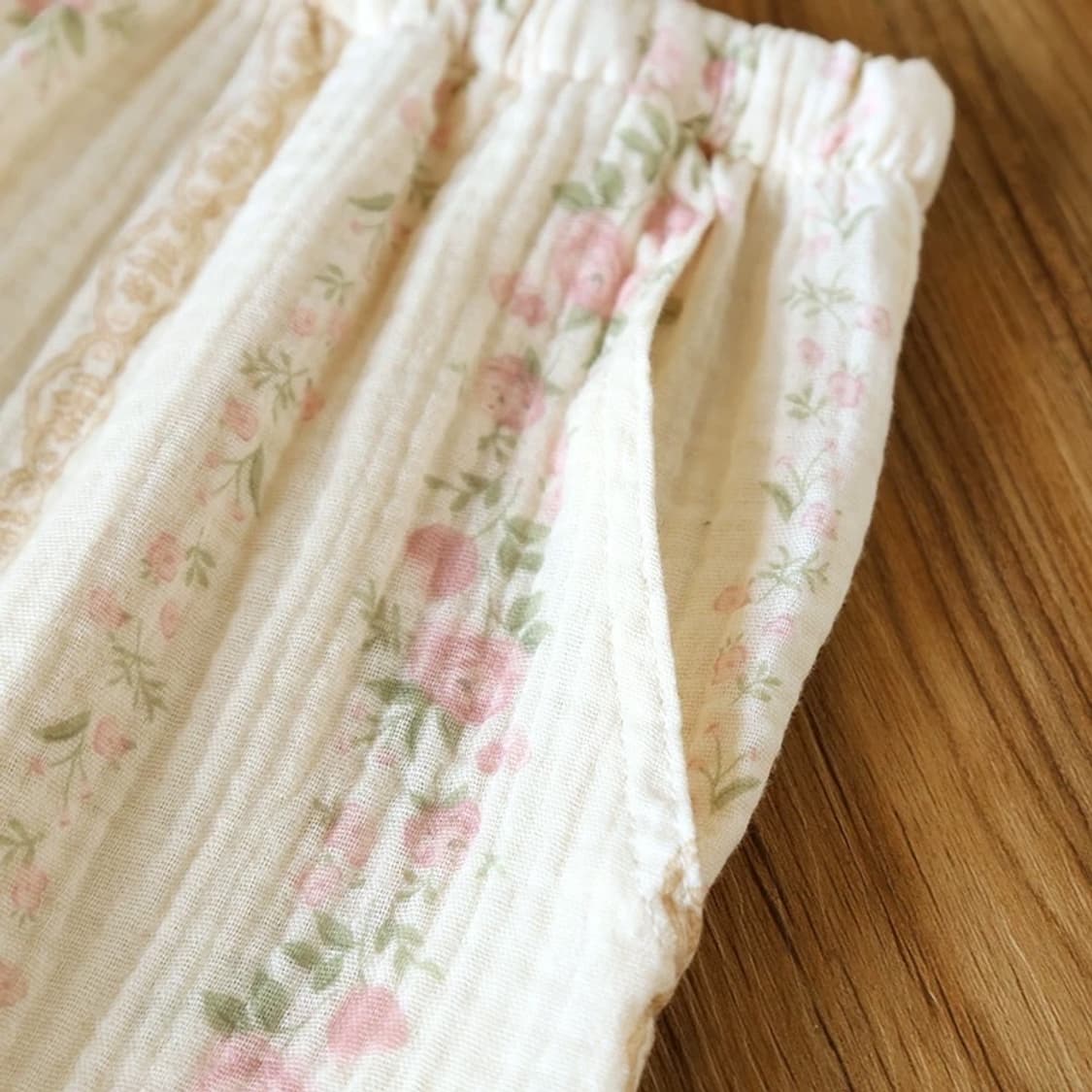 누아젤 플라워 프릴 코튼 파자마 세트 상품이미지7