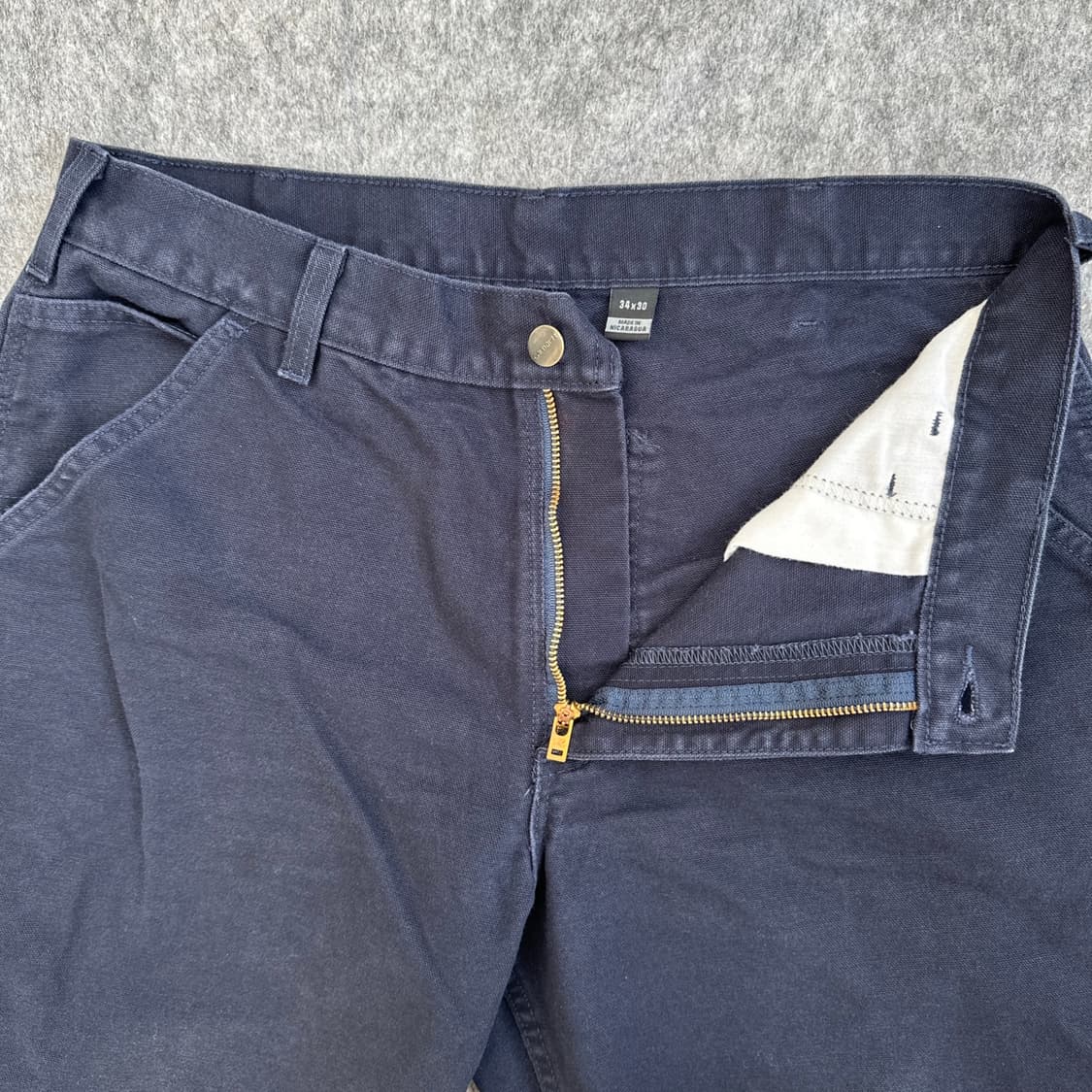 [34x30] 칼하트 B11 미드나잇 다크블루 싱글니 워크팬츠 상품이미지4