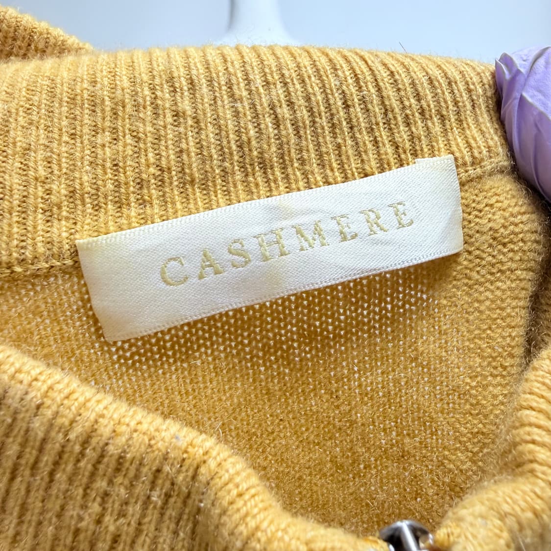 [캐시미어 100%] 유니클로 머스타드 하프넥 반집업 니트 XL 상품이미지5