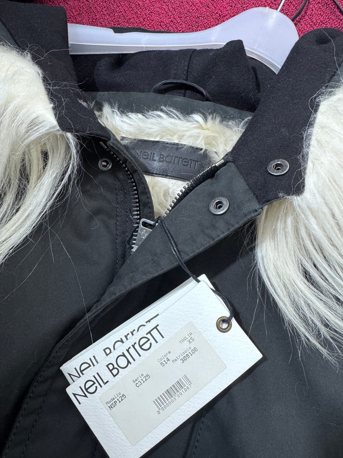 Neil Barret goat fur trim fishtail coat 상품이미지6