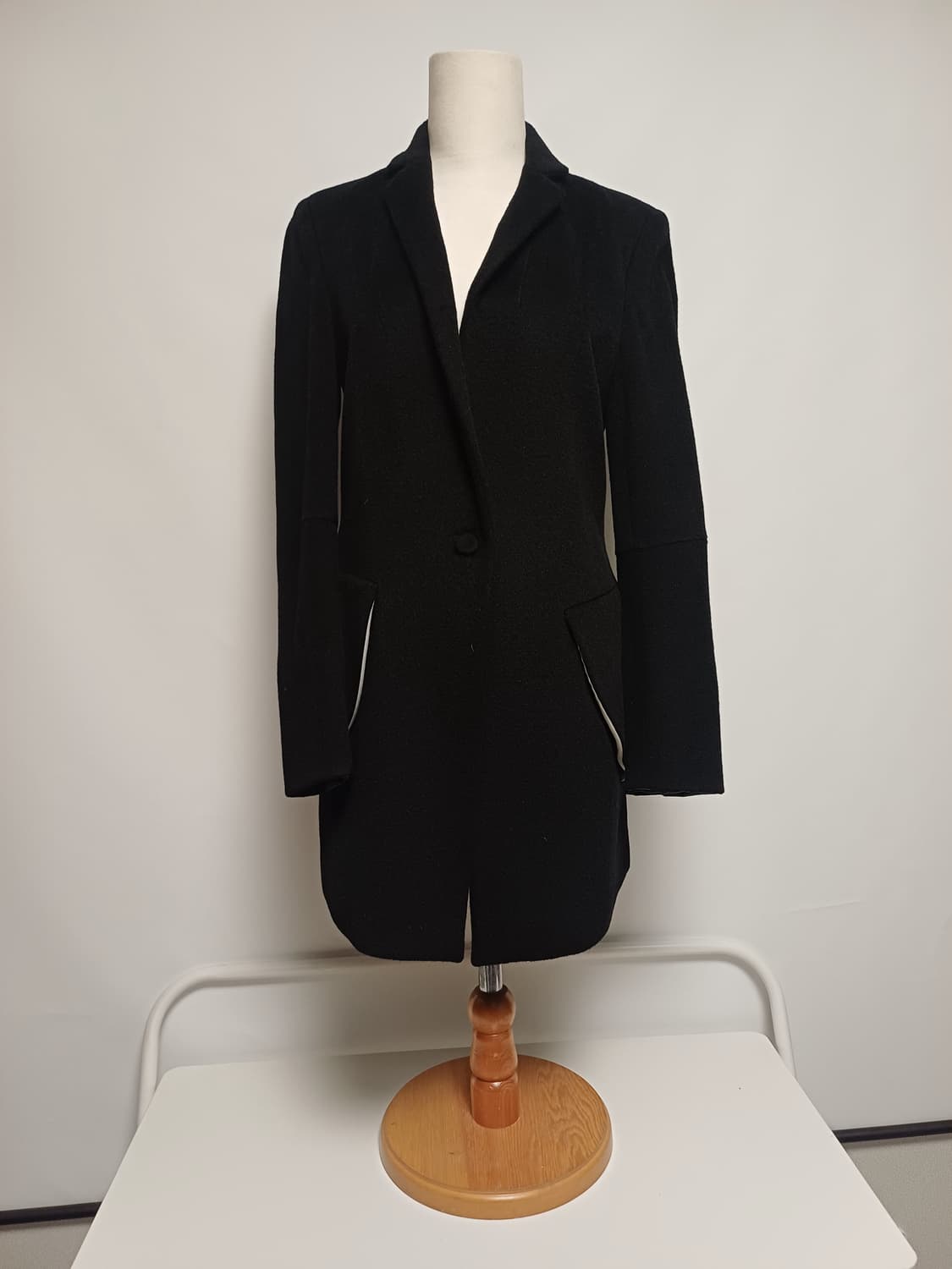 TIME 타임 / 여성 55 / 울+캐시미어 블랙 코트 상품이미지1