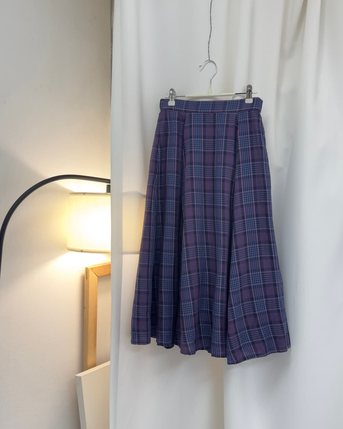 [LUGNONCURE] check long skirt 상품이미지1