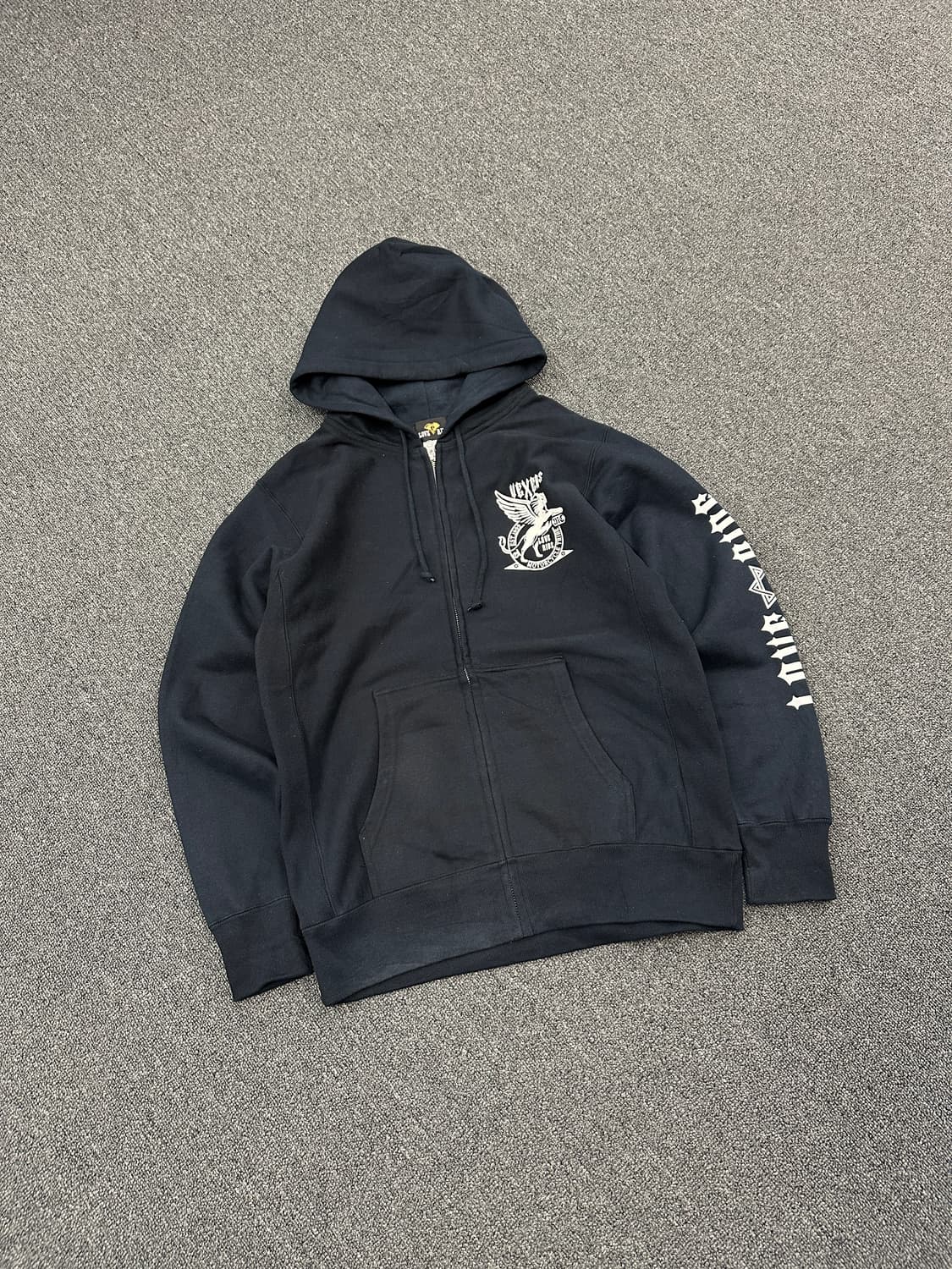 L) 재패니즈 빈티지 모터사이클 프린팅 후드집업 상품이미지2