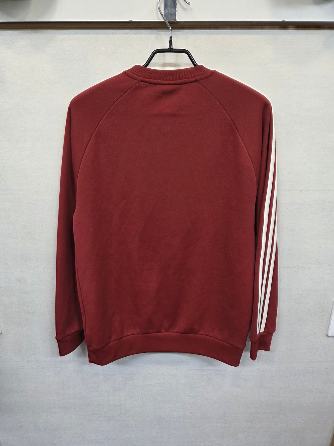 아디다스 슈퍼스타 삼선 크루 맨투맨 L 버건디  상품이미지2