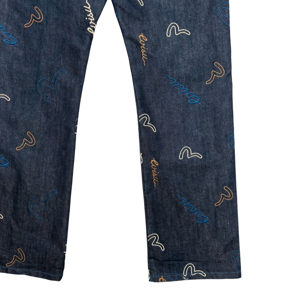 에비수 멀티 자수 패턴 데님 팬츠 34 inch 상품이미지6