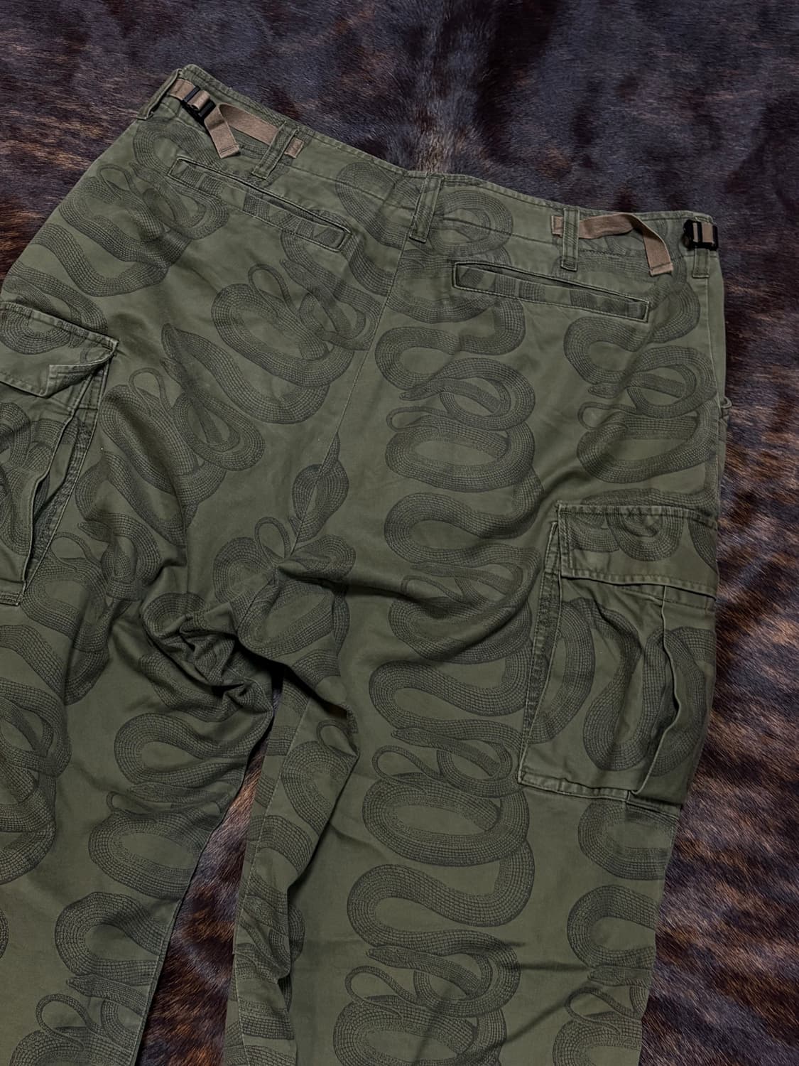 히글스네이크 와이드 카고팬츠 카키 L 상품이미지4