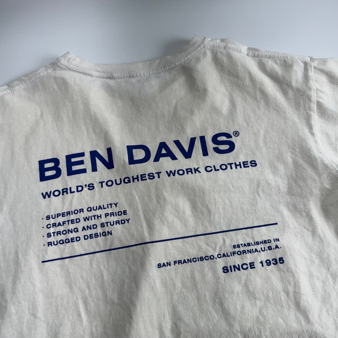 Ben Davis 벤데이비스 백 포인트 화이트 반팔 상품이미지7