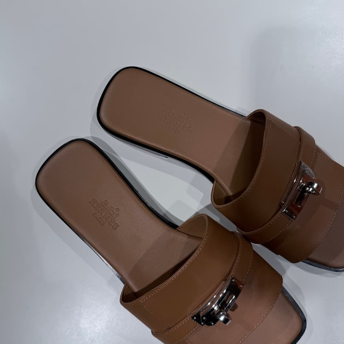 (A/36) / 에르메스 켈리 버클 줄리아 레더 가죽 샌들 슬리퍼 상품이미지9