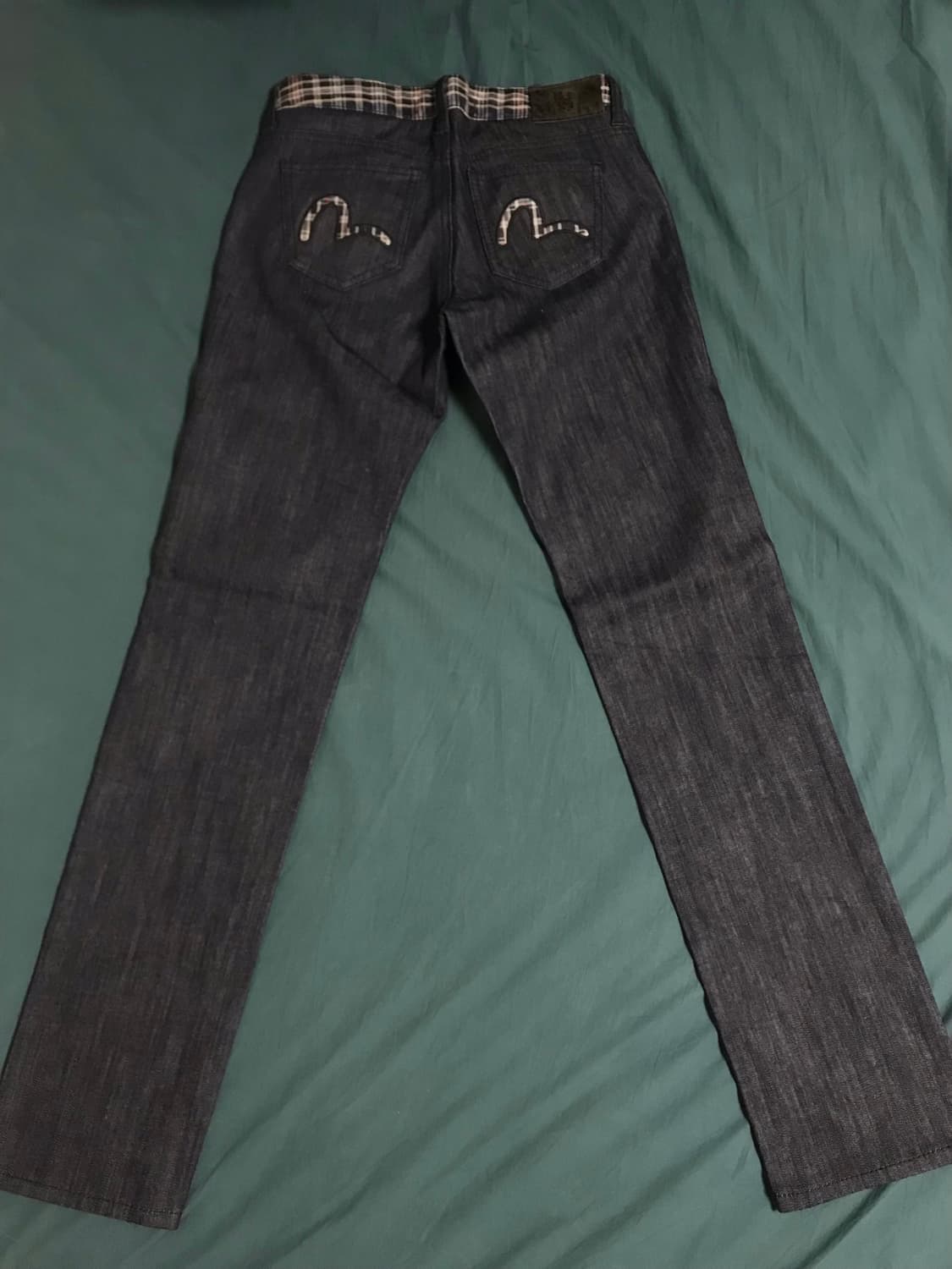 에비수 빈티지 체크 포켓 청바지 데님 로우라이즈 상품이미지3