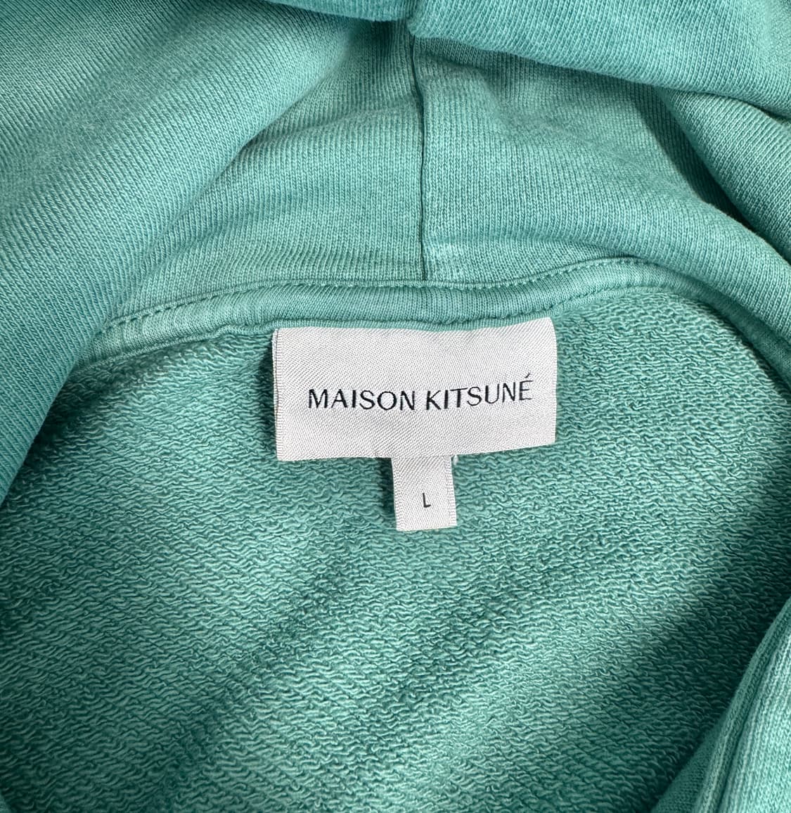 MAISON KITSUNE 메종키츠네 그린 에메랄드 컬러 후드 스웻셔츠  상품이미지4