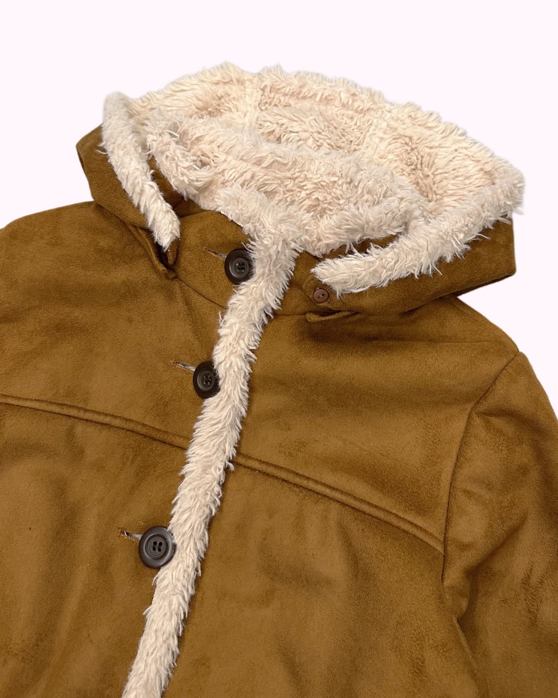 beige shearling hood jacket 상품이미지3