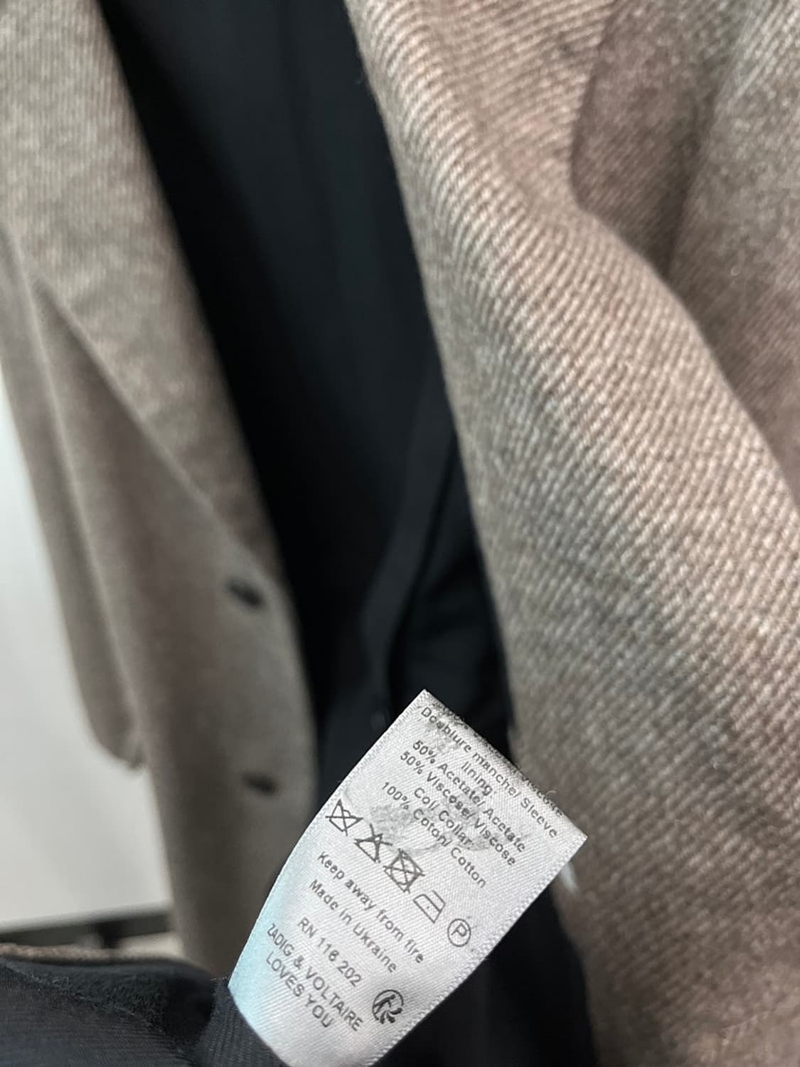 여) 쟈딕앤볼테르 벨벳카라 오버 울코트  상품이미지7