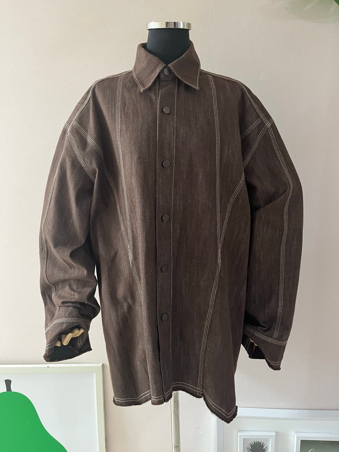 THEILMA 더일마 브라운스티치 자켓셔츠 상품이미지8