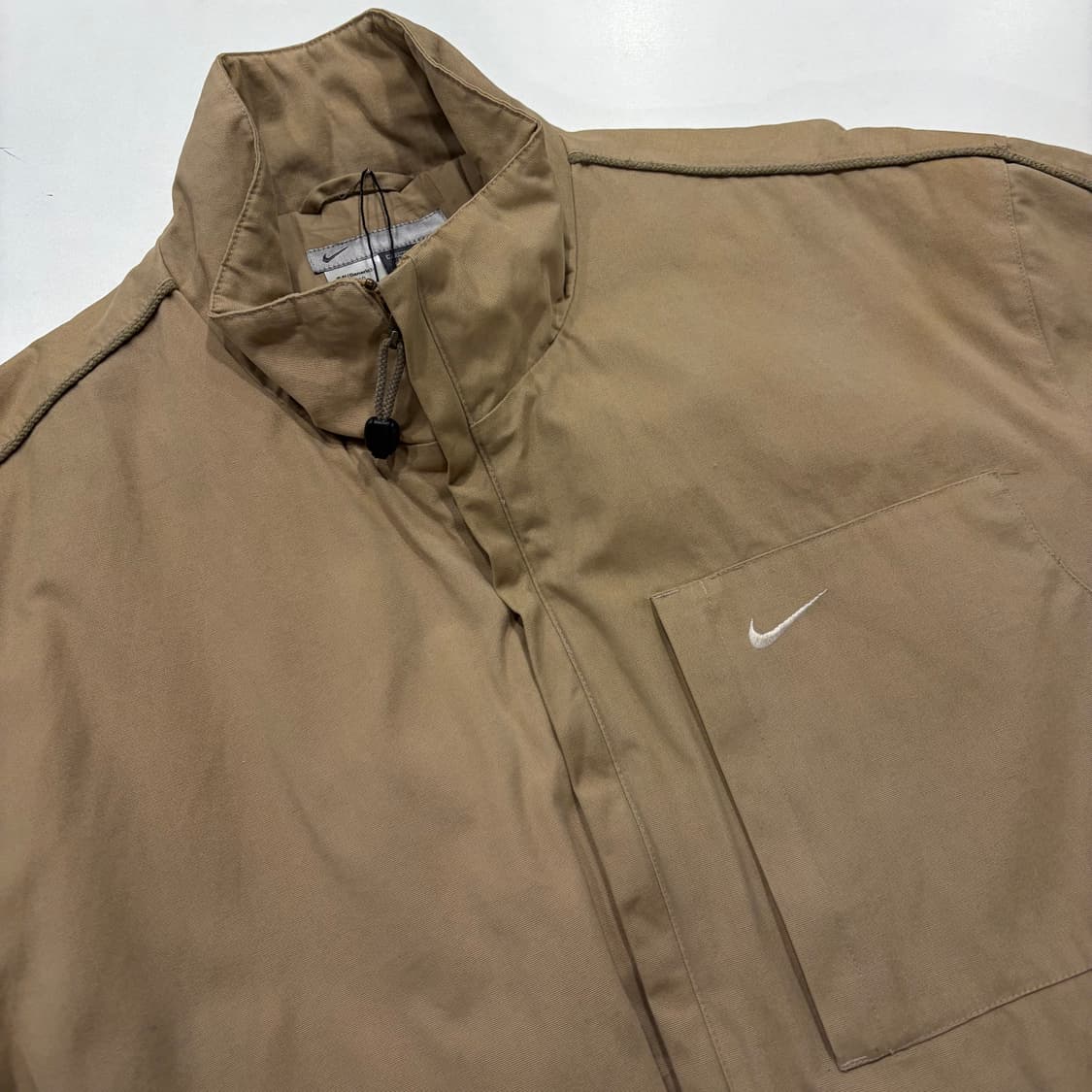 [2XL] 나이키 베이지 누빔 안감 사이드라인 워크 자켓 D542 상품이미지3