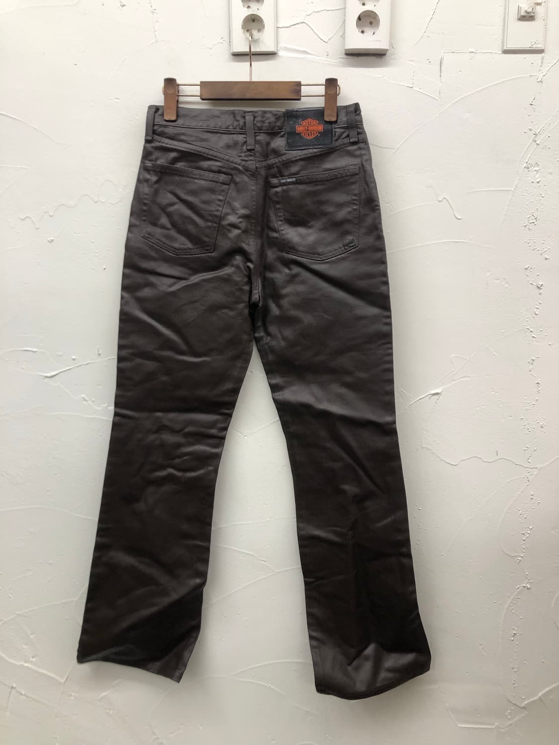 코팅 부츠컷 팬츠 다크 브라운 상품이미지2