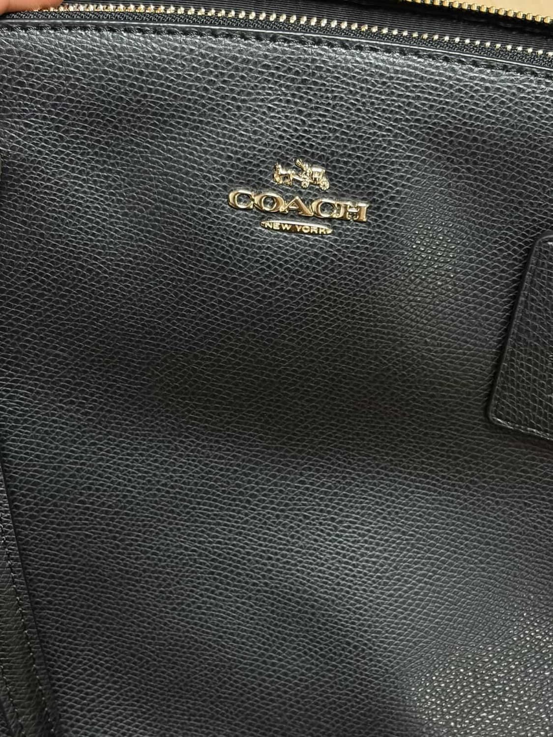 새상품 정품 코치 블랙 레더 숄더백 토트백 상품이미지8