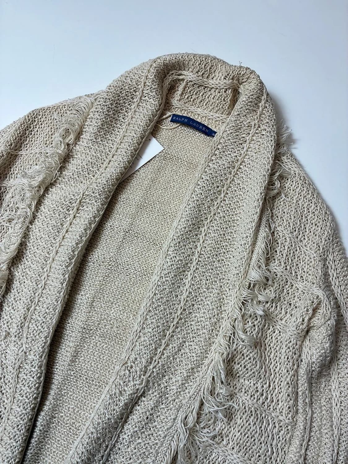 폴로 랄프로렌 00's 린넨 블렌드 프린지 니트 가디건 PN8354 상품이미지2