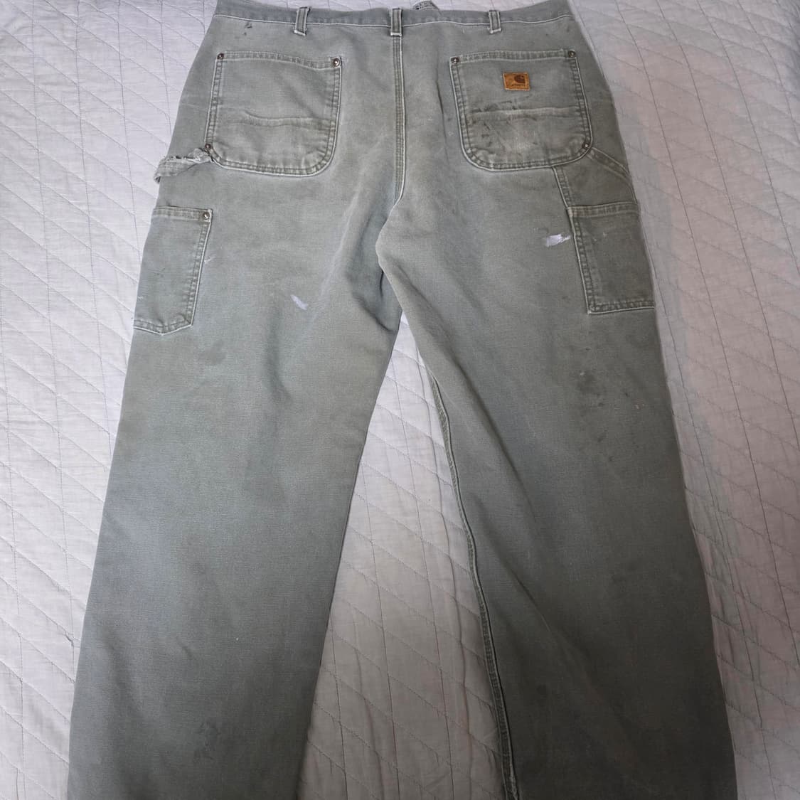 [38X32] 빈티지 칼하트 더블니 B136MOS 워크팬츠 M-5 보로 상품이미지5