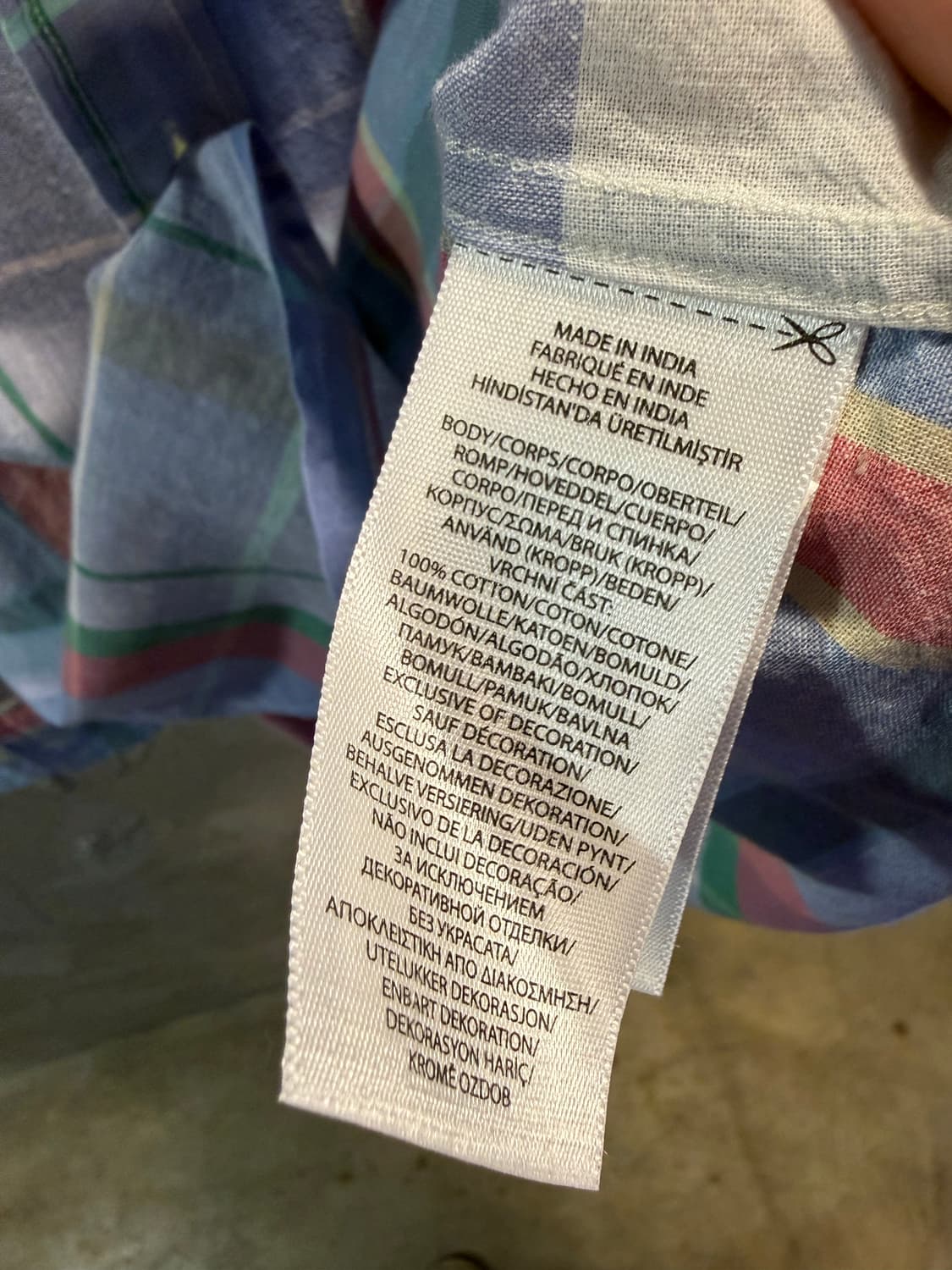 폴로 랄프로렌  클래식핏 마드라스 체크 셔츠 멀티컬러 S 상품이미지7