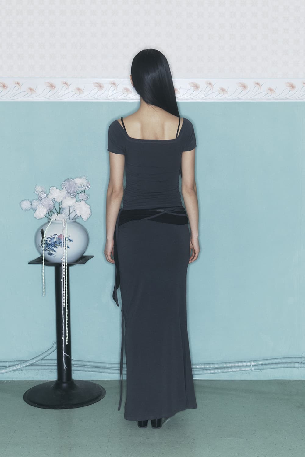 플리즈노팔로우 Ina Shirring Long Skirt 스몰 상품이미지2