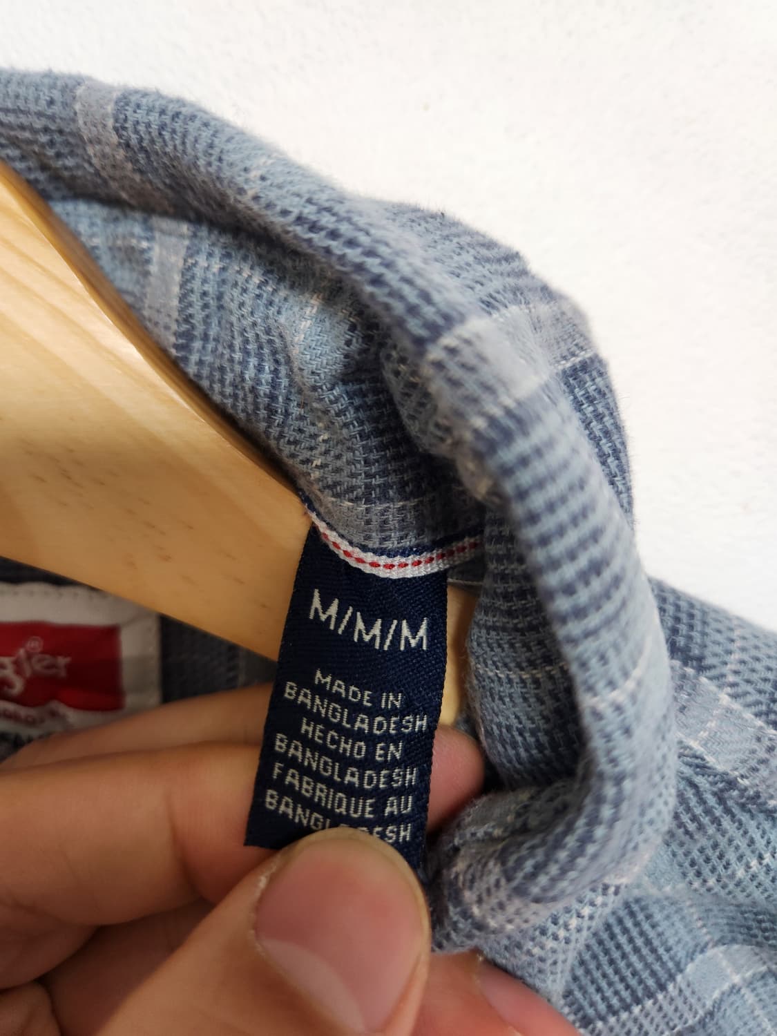 랭글러Wrangler 체크 셔츠 M - S84 상품이미지5