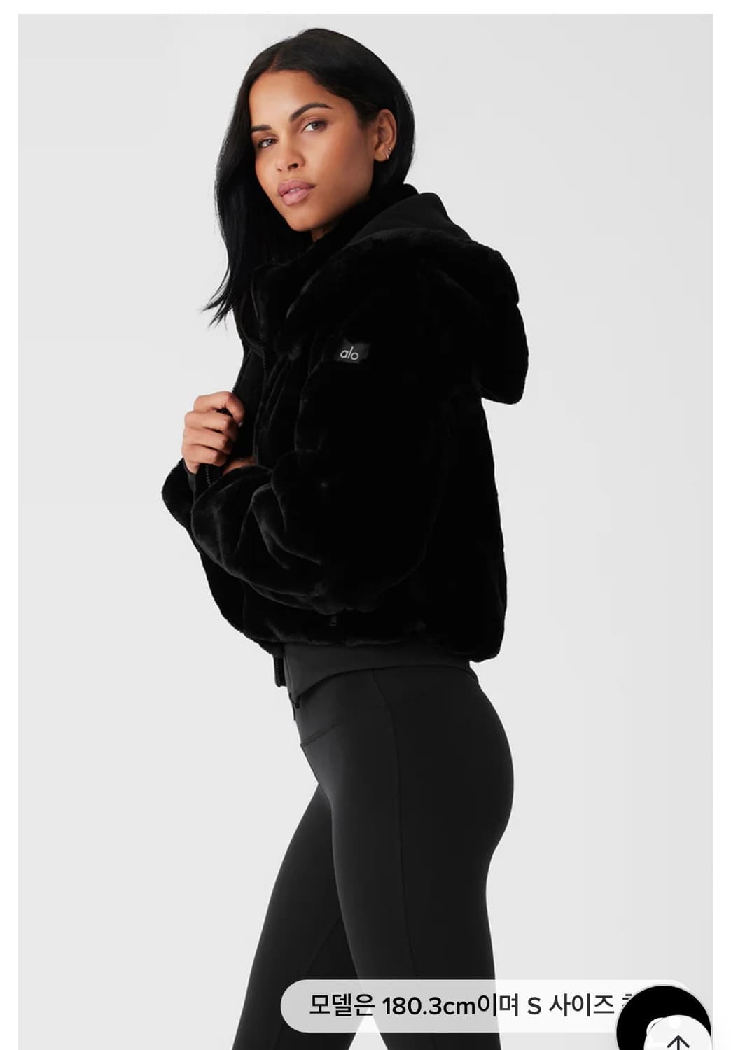 알로 폭시 퍼 자켓 블랙 (새상품) 상품이미지3