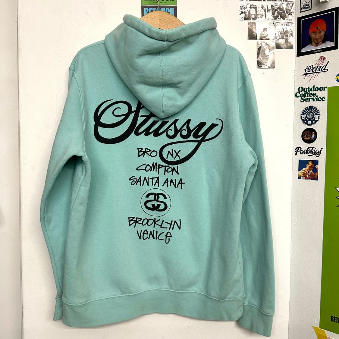 스투시 월드투어 후드티 ‘민트’ 상품이미지9