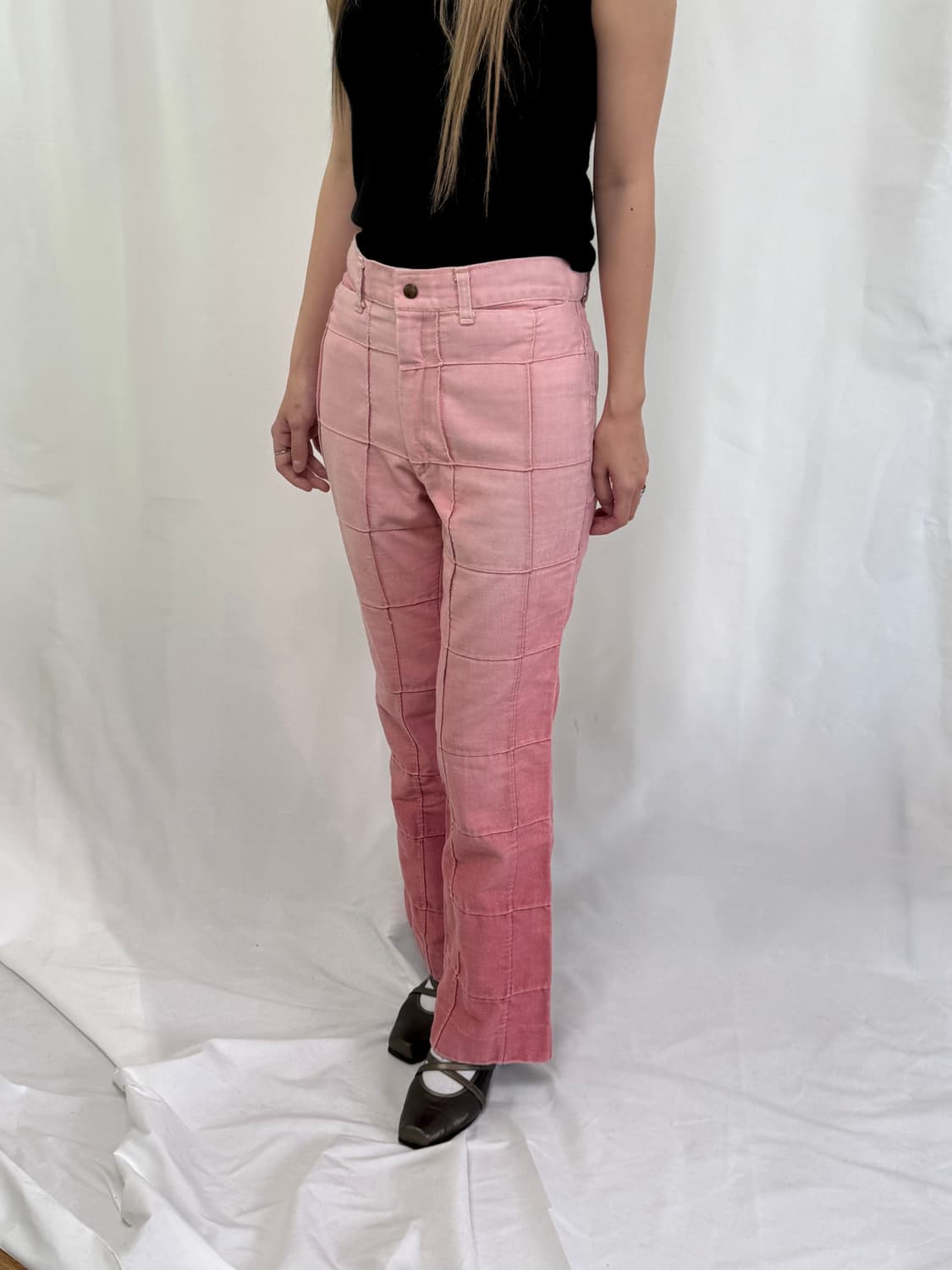 핑크 부츠컷 데님 상품이미지3